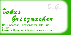 dokus gritzmacher business card